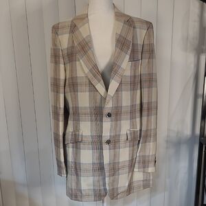 Vtg. Men's Givinchy Plaid Blazer